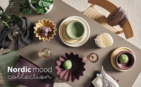  New Nordic Mood-kollektionen med lekfullt formade skålar och tallrikar