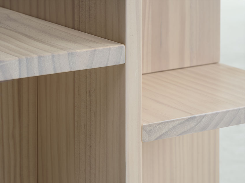 SOLLERUP pedestal in solid pine with shelves End table or pedestal with shelves in solid pine