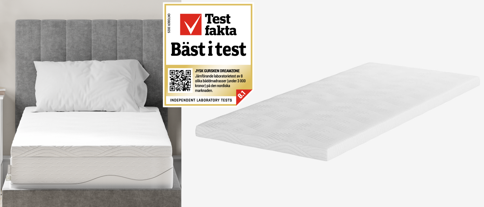 Bäst i test - bäddmadrassen GURSKEN Bäst i test - bäddmadrassen GURSKEN