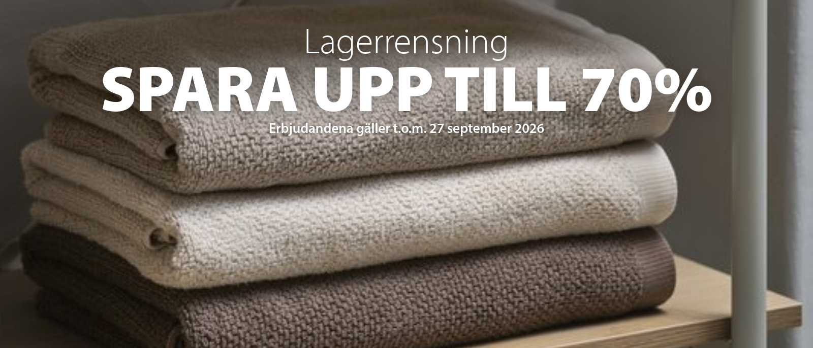 Lagerrensning- Spara upp till 70%